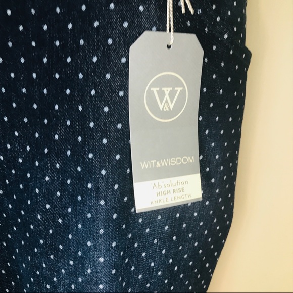 Size 22W | Wit & Wisdom Denim Polka Dot Jeans - Picture 12 of 16